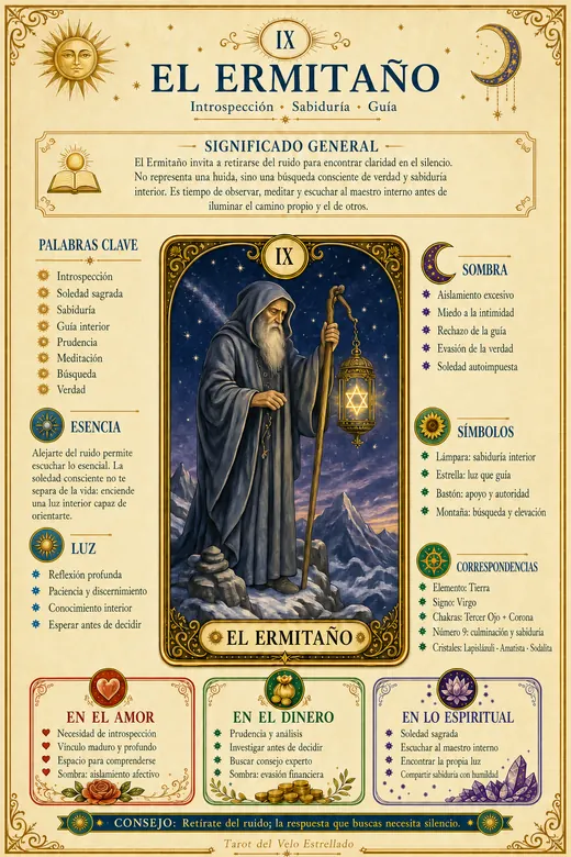 Ficha ilustrada de El Ermitaño