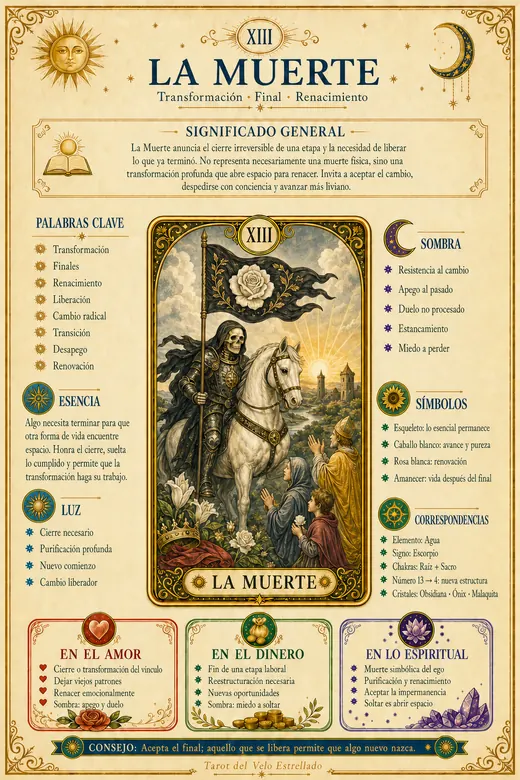 Ficha ilustrada de La Muerte